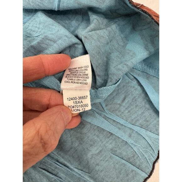 Boho Y2K Mandala Print Asymmetrical Hem Unity Tunic Top Festival Hippie Small - Picture 6 of 7